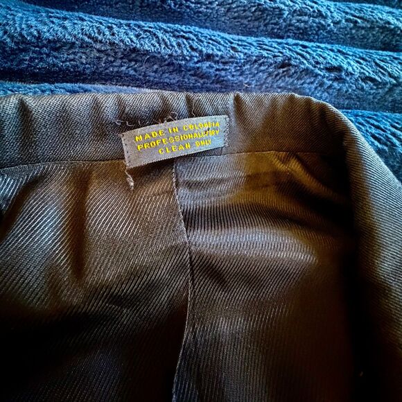 Oscar de la Renta Men’s Black Wool Blazer – 46L – Vintage Double Breasted - Picture 4 of 12